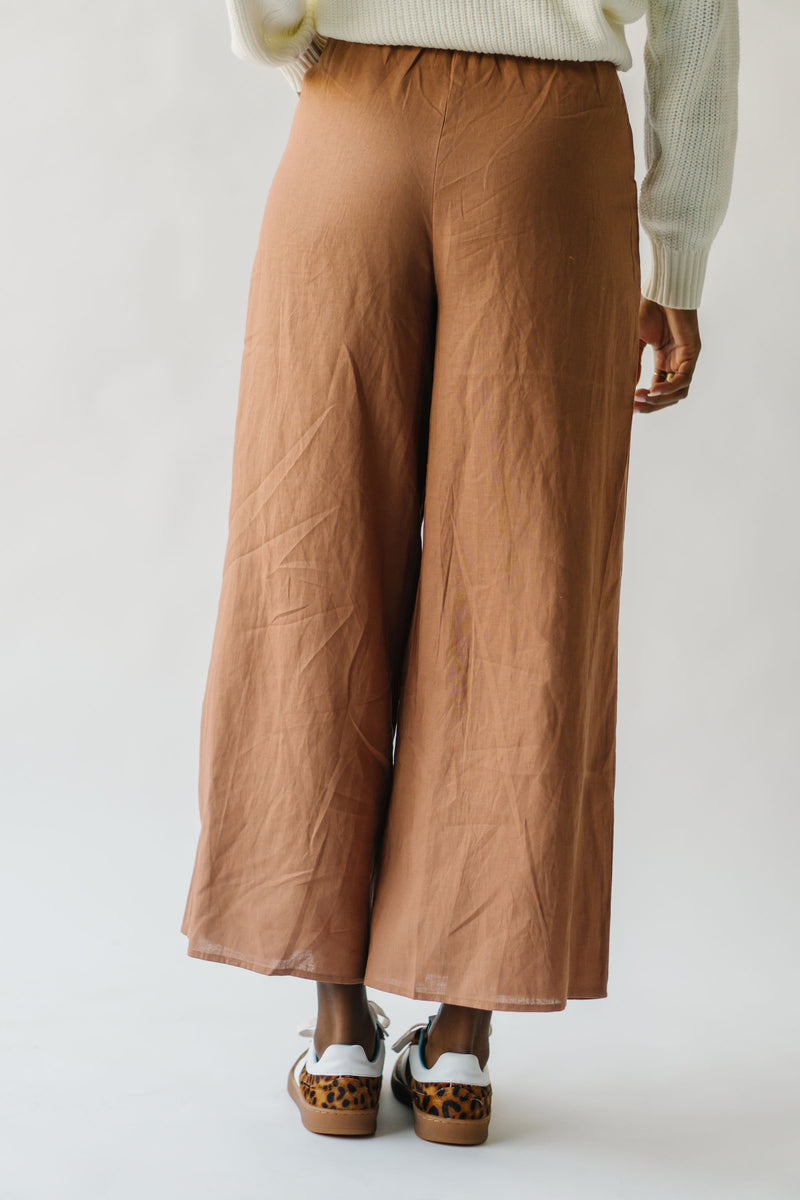 The Yvonne Linen Pant in Camel