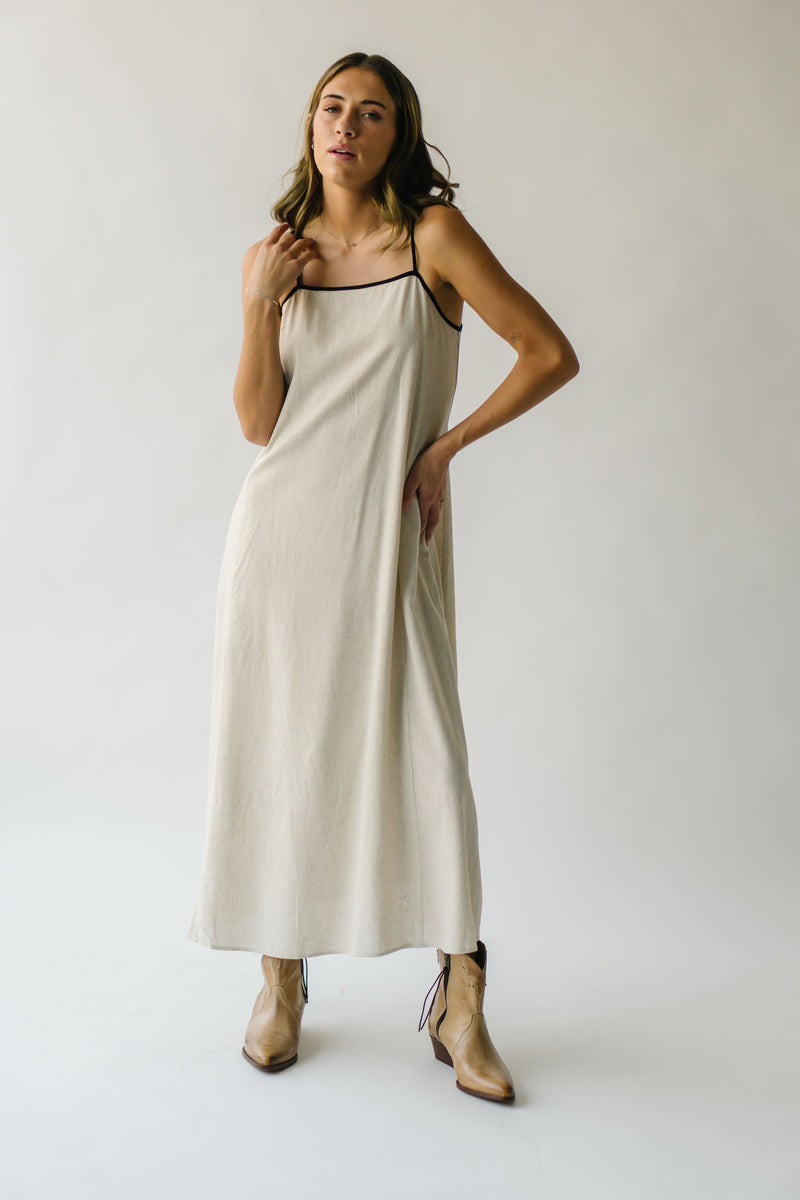 The Bradish Maxi Tank Dress in Natural