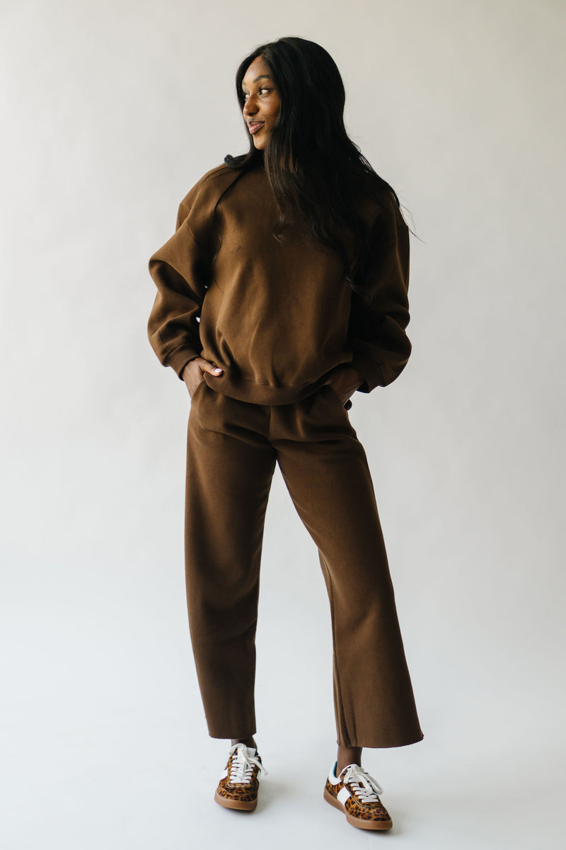 The Sifford Basic Fleece Set in Chocolate