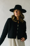 The Laxton Textured Button-Up Cardigan in Black