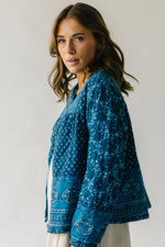 The Roosa Patterned Jacket in Blue Multi