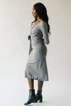 The Willner Wrap Sweater Dress in Heather Grey