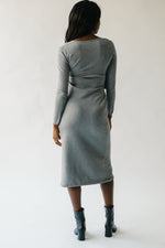 The Willner Wrap Sweater Dress in Heather Grey