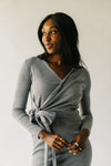 The Willner Wrap Sweater Dress in Heather Grey