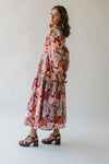 The Swellie Floral Contrast Maxi Dress in Rust