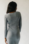 The Willner Wrap Sweater Dress in Heather Grey