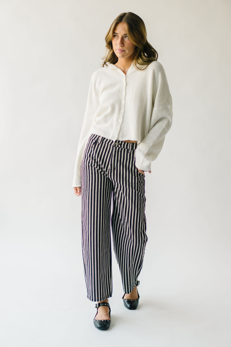 The Dennison Striped Pants in Black