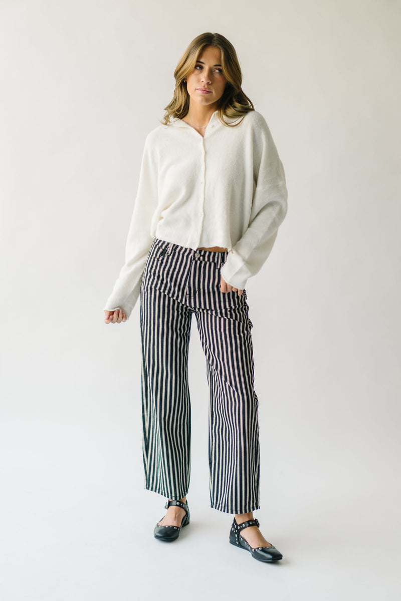 The Dennison Striped Pants in Black