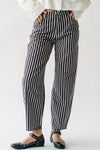 The Dennison Striped Pants in Black