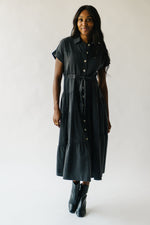 The Elwick Denim Midi Dress in Black