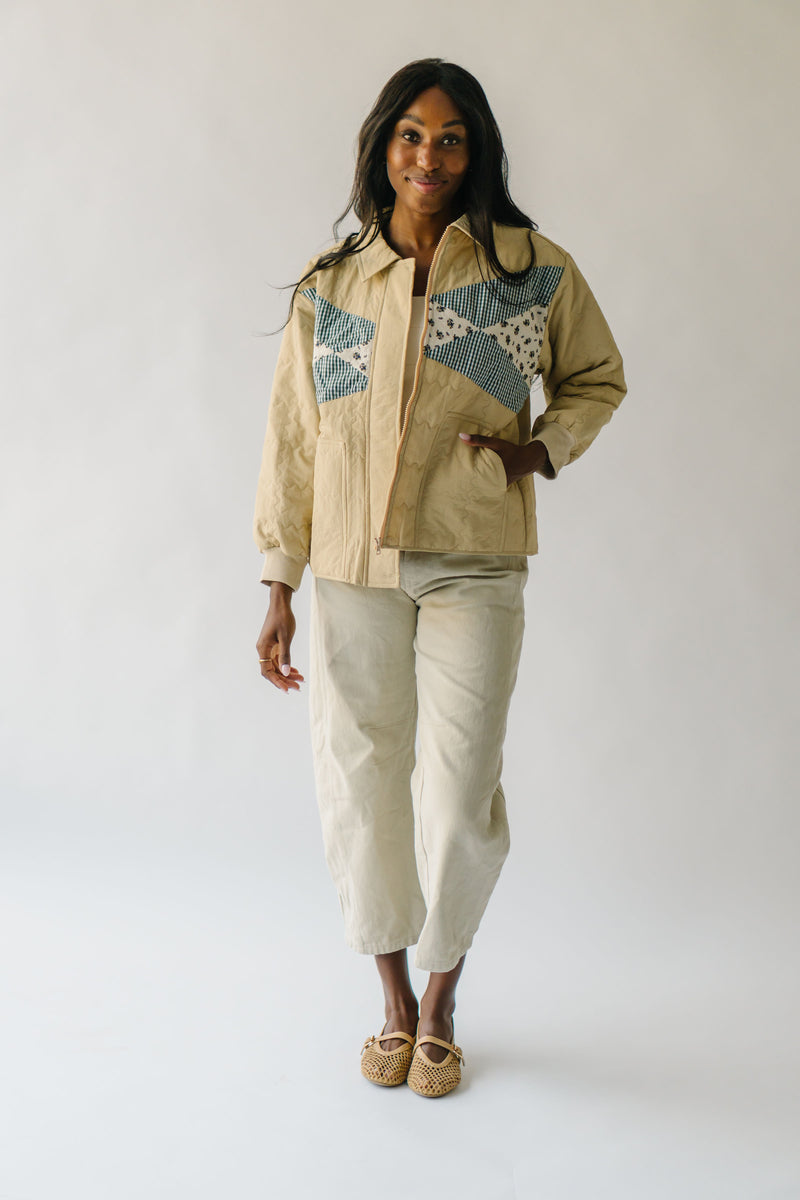 The Gladiolus Patchwork Jacket in Khaki