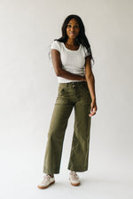 The Janz High Rise Wide Leg Jean in Fern Green