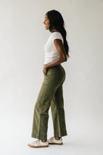 The Janz High Rise Wide Leg Jean in Fern Green