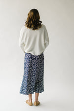 The Boyden Floral Midi Skirt in Navy