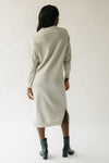 The Fahlgren Collared Sweater Dress in Heather Grey