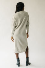 The Fahlgren Collared Sweater Dress in Heather Grey