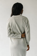 The Fahlgren Collared Sweater Dress in Heather Grey