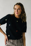 The Heston Embroidered Sweater in Black