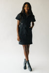 The Vickers Denim Zip-Up Dress in Black