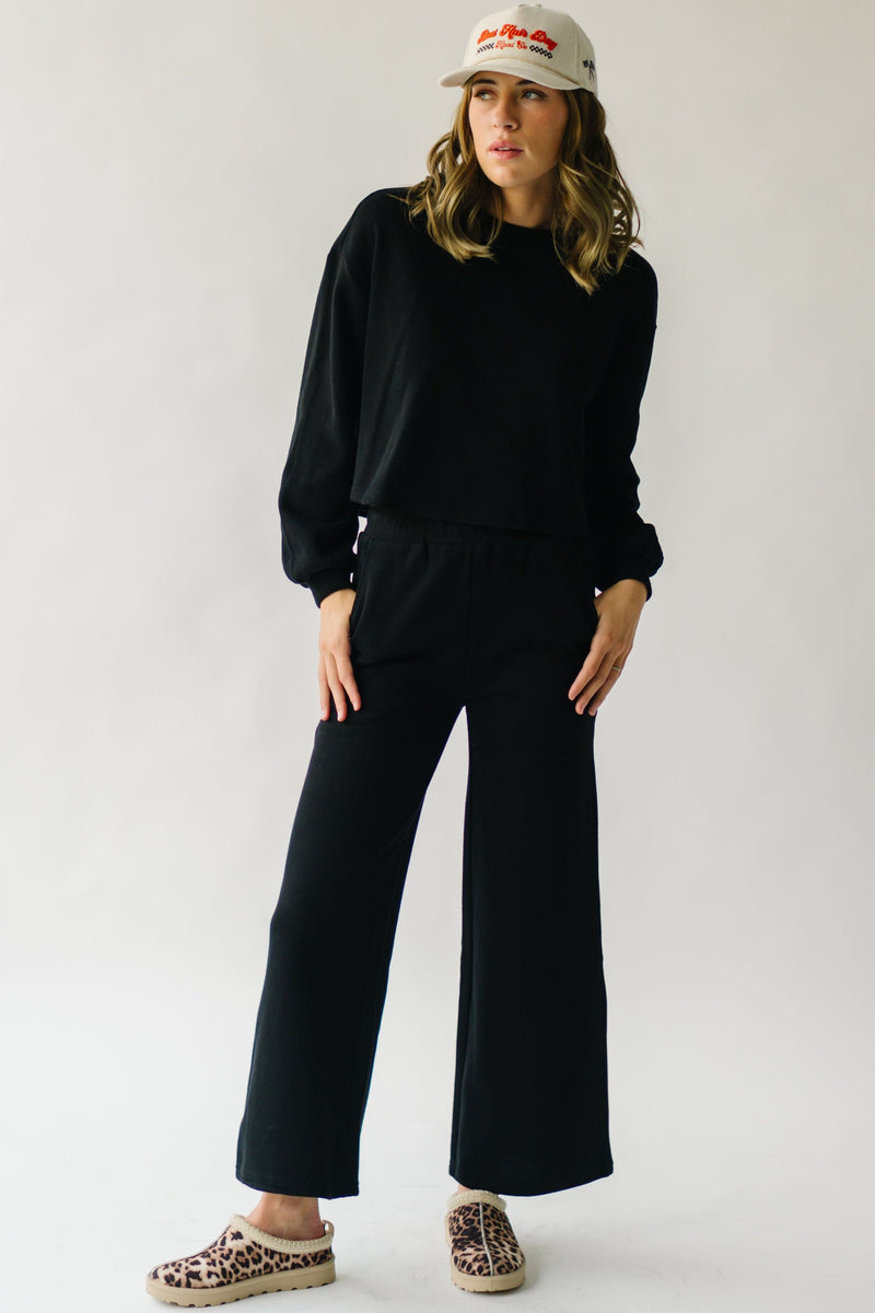 The Fidler Knit Lounge Set in Black