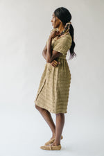 The Boice Button Front Dress in Olive