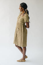 The Boice Button Front Dress in Olive