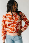 The Nobringa Mock Neck Floral Sweater in Peach