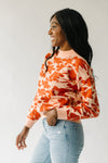 The Nobringa Mock Neck Floral Sweater in Peach