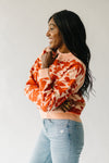 The Nobringa Mock Neck Floral Sweater in Peach