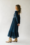 The Bergson Patterned Maxi Dress in Dark Navy