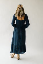 The Bergson Patterned Maxi Dress in Dark Navy