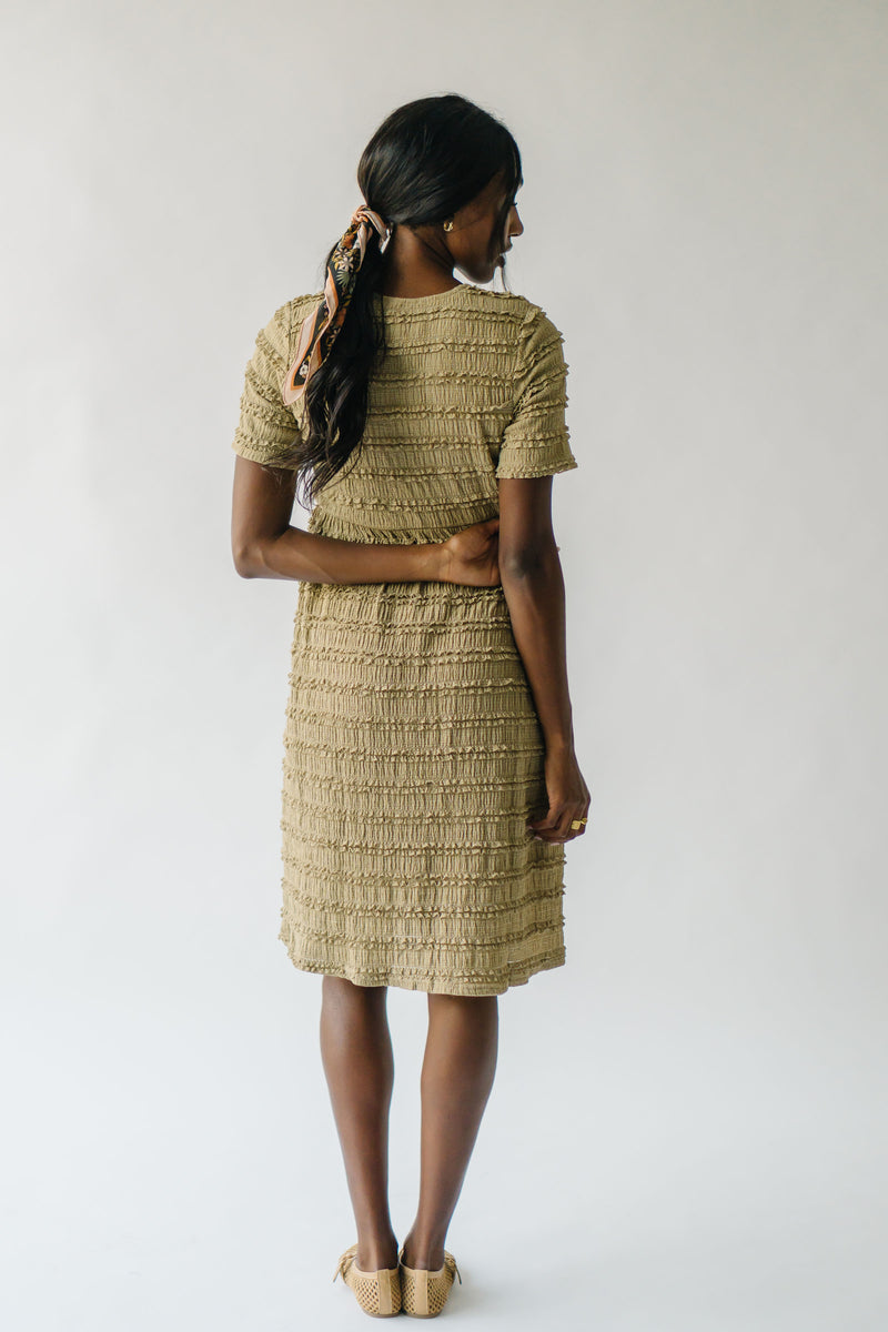 The Boice Button Front Dress in Olive