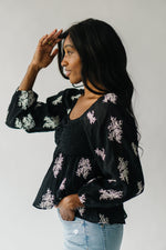 The Holtry Embroidered Blouse in Black