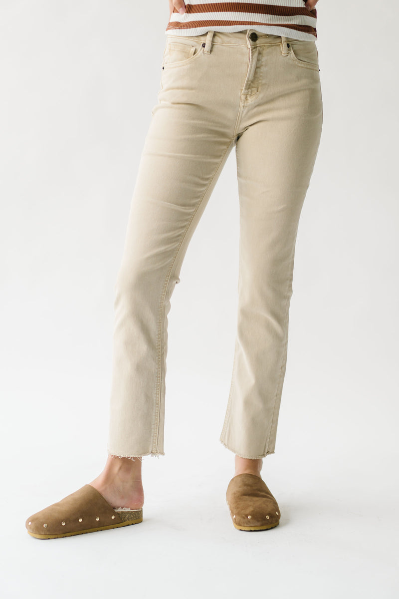 The Higbee High Rise Straight Jean in Light Desert