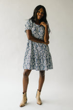 The Bastug Jacquard Knit Dress in Navy Multi