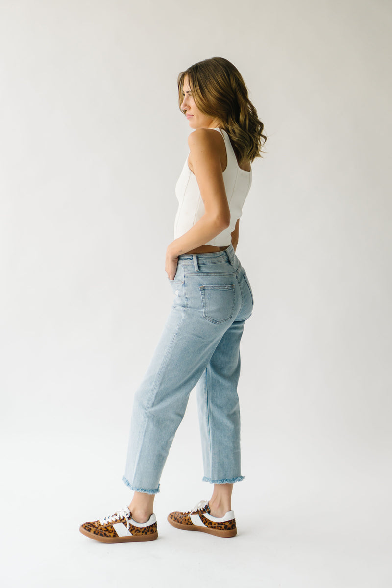 The Crosby Wide Leg Jean in Electric Blue