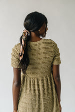 The Boice Button Front Dress in Olive