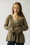 The Shumway Knit Peplum Sweater in Taupe