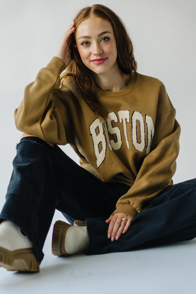 The Boston Sweatshirt in Tan