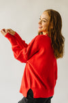 The Modesto Oversized Sweater in Chili Red