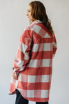 The Shorewood Plaid Duster Coat in Brick