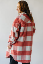 The Shorewood Plaid Duster Coat in Brick