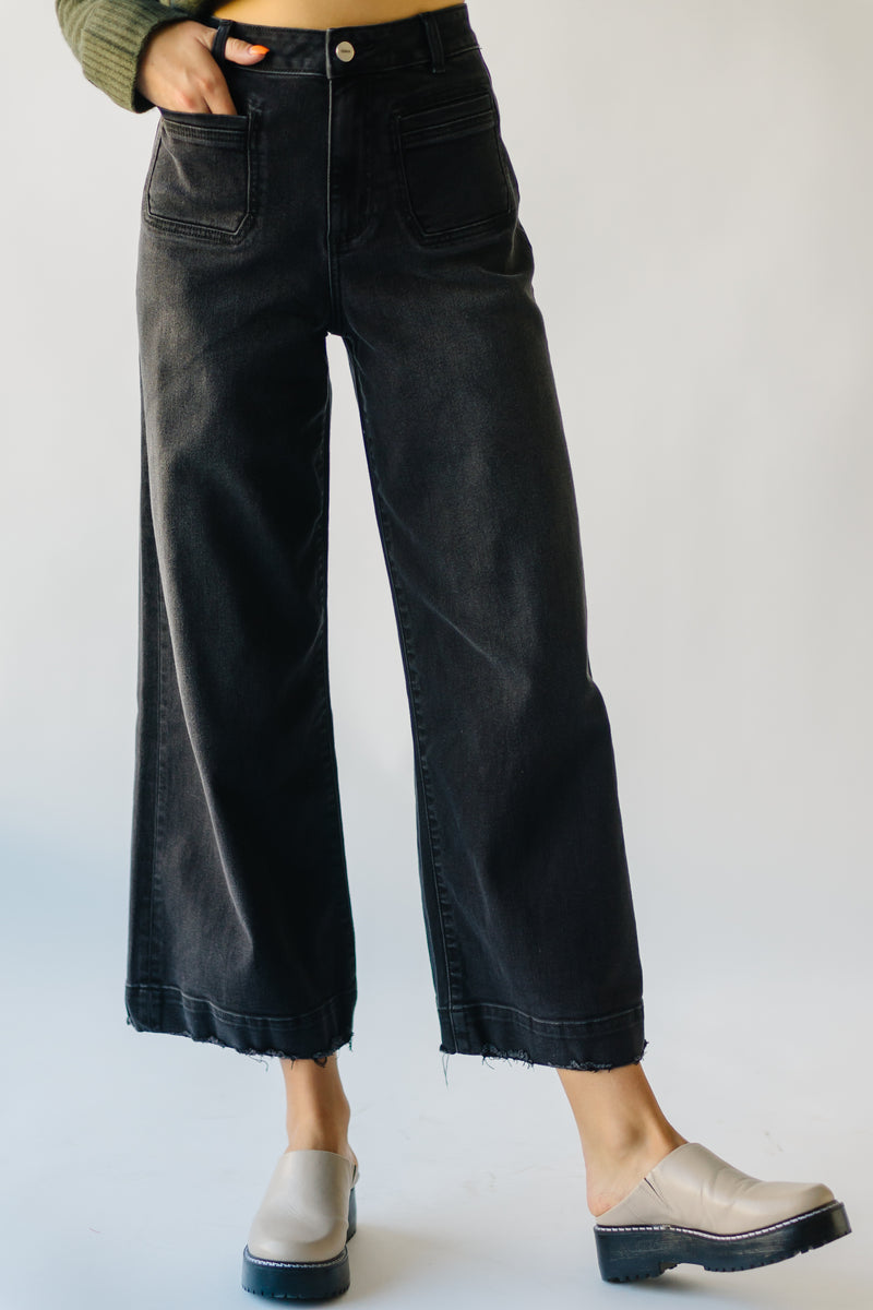 Denim: Montero Wide Leg Jean in Black