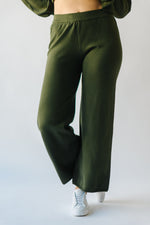 The Ryder Straight Leg Knit Pant in Olive