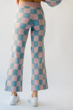 The Granger Checkered Pant in Mauve + Blue