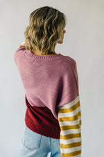 The Vineyard Colorblock Sweater in Pink Multi