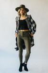 The Emden Checkered Contrast Jacket in Black