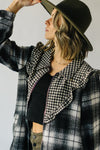 The Emden Checkered Contrast Jacket in Black