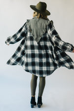 The Emden Checkered Contrast Jacket in Black