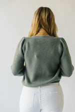 The Burnham Button-Down Sweater in Dusty Sage